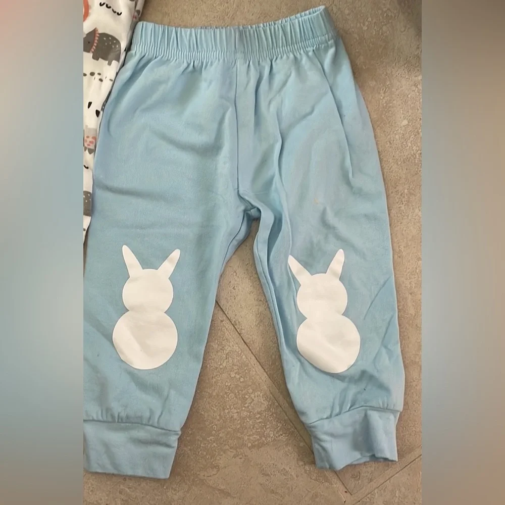 Lot of 3~Baby Pants with Bunny and Fox Designs NEW 3-6 Months Carters/BabyVuews